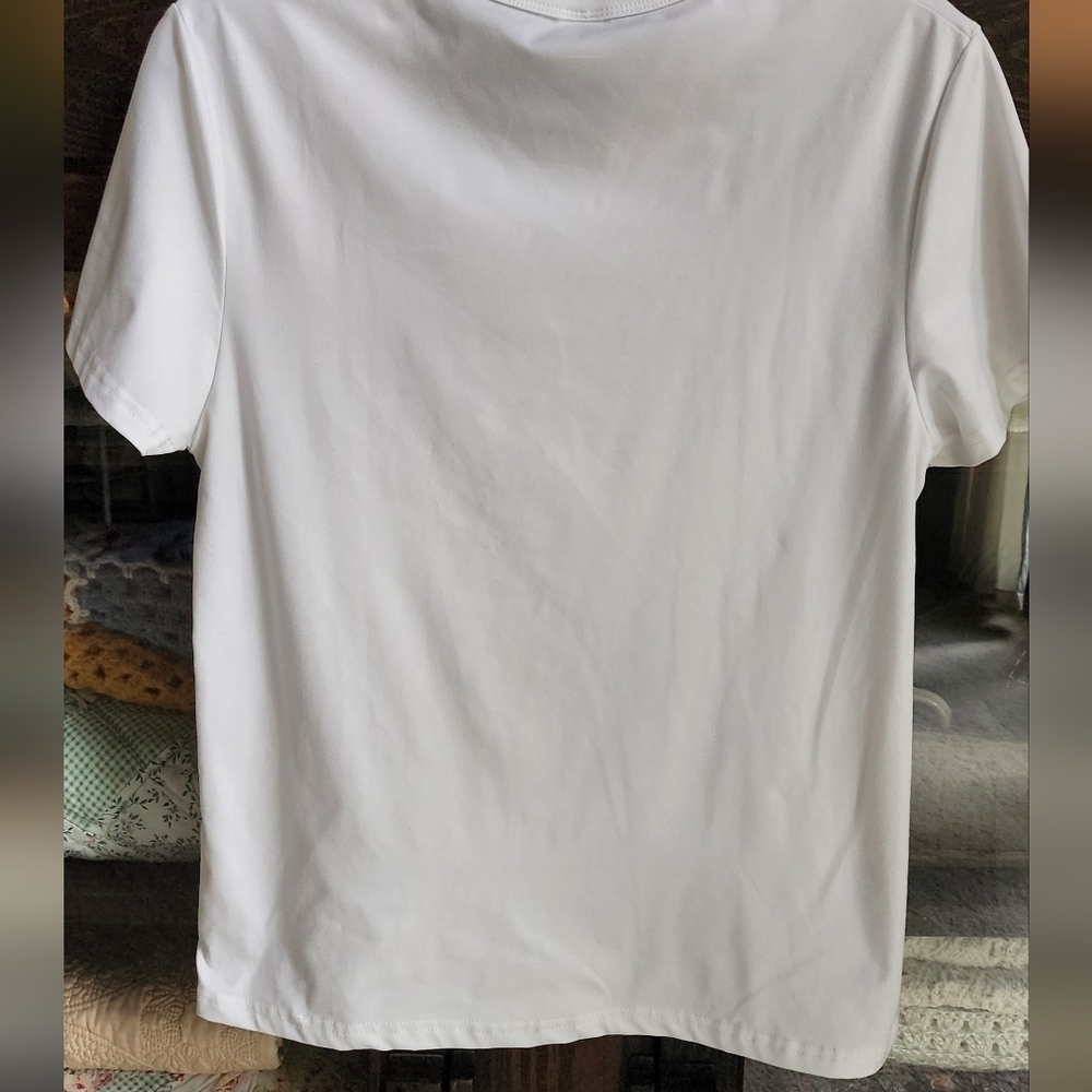 Gildan White Boo Boo Crew Short Sleeve Tee - Picture 5 of 5